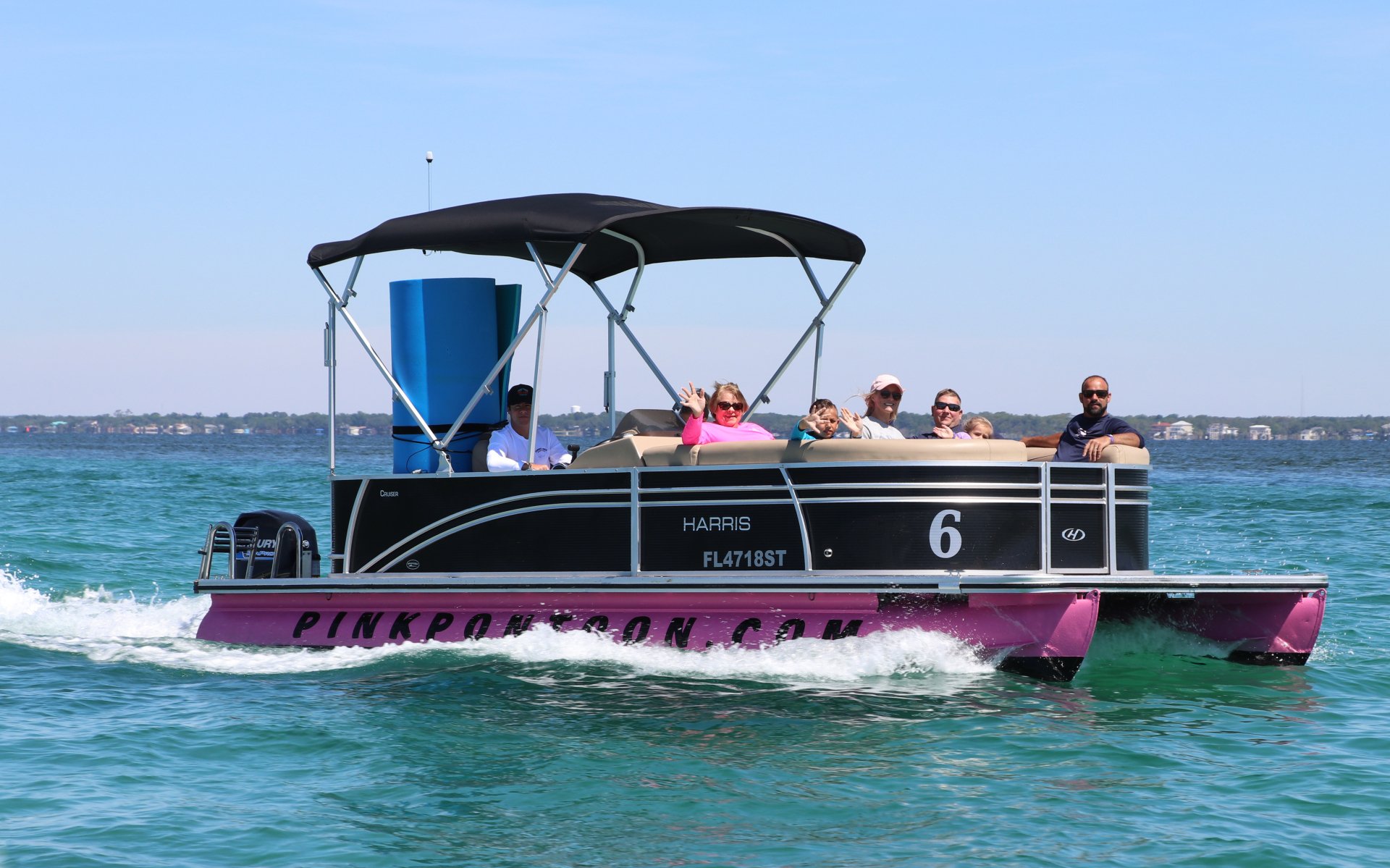 Destin Pontoon Boat Rentals Jennie Lou’s Pink Pontoon