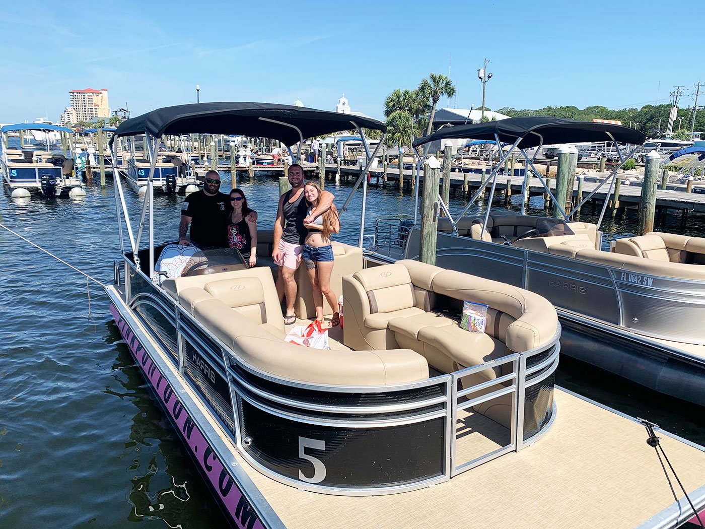 Destin Pontoon Boat Rentals Jennie Lou’s Pink Pontoon
