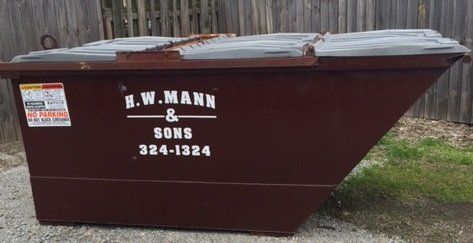 Big Trash Bin — Springfield, Ohio — Mann H W & Son's Hauling