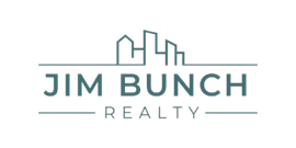 Logo for Jim Bunch Realty with a teal skyline graphic above the text "JIM BUNCH" and "REALTY" underlined.