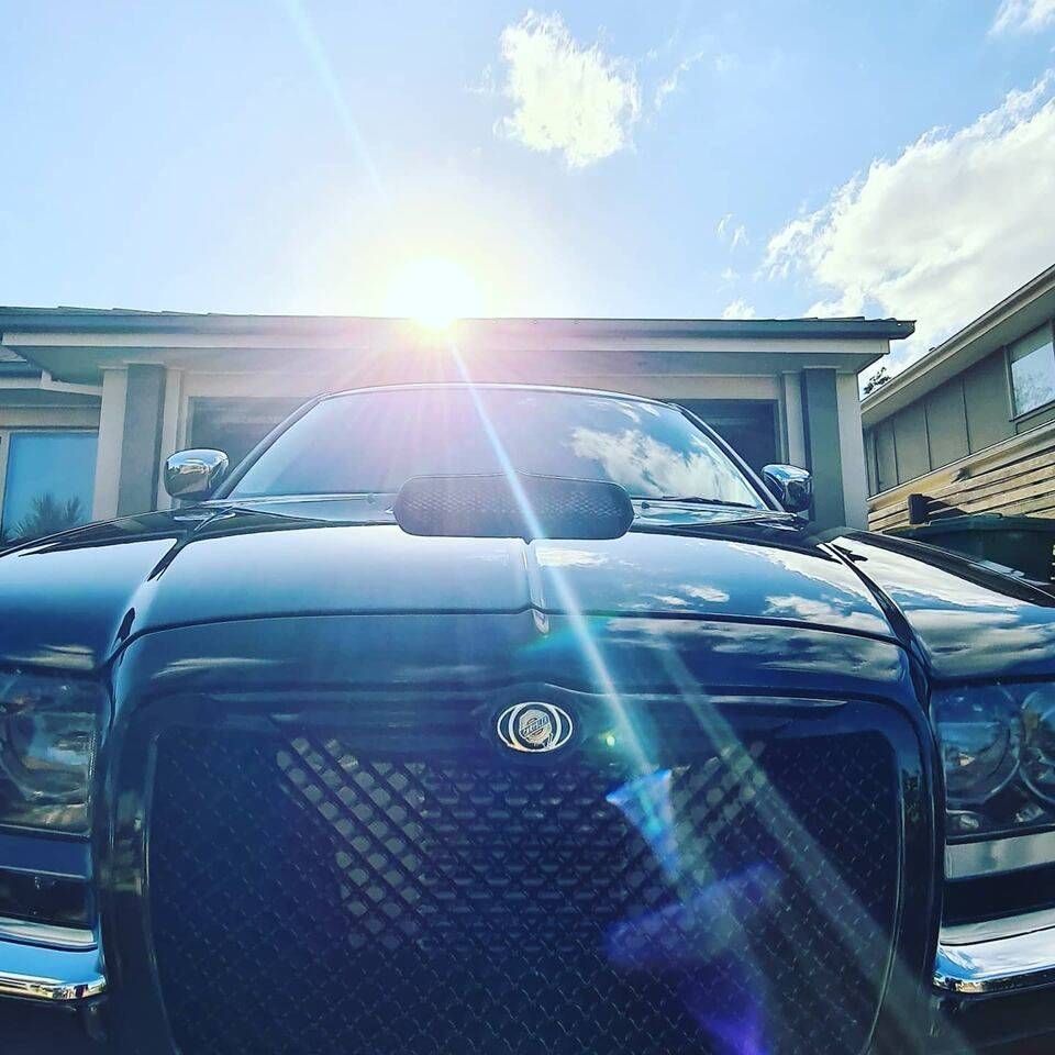 Polished car in sun