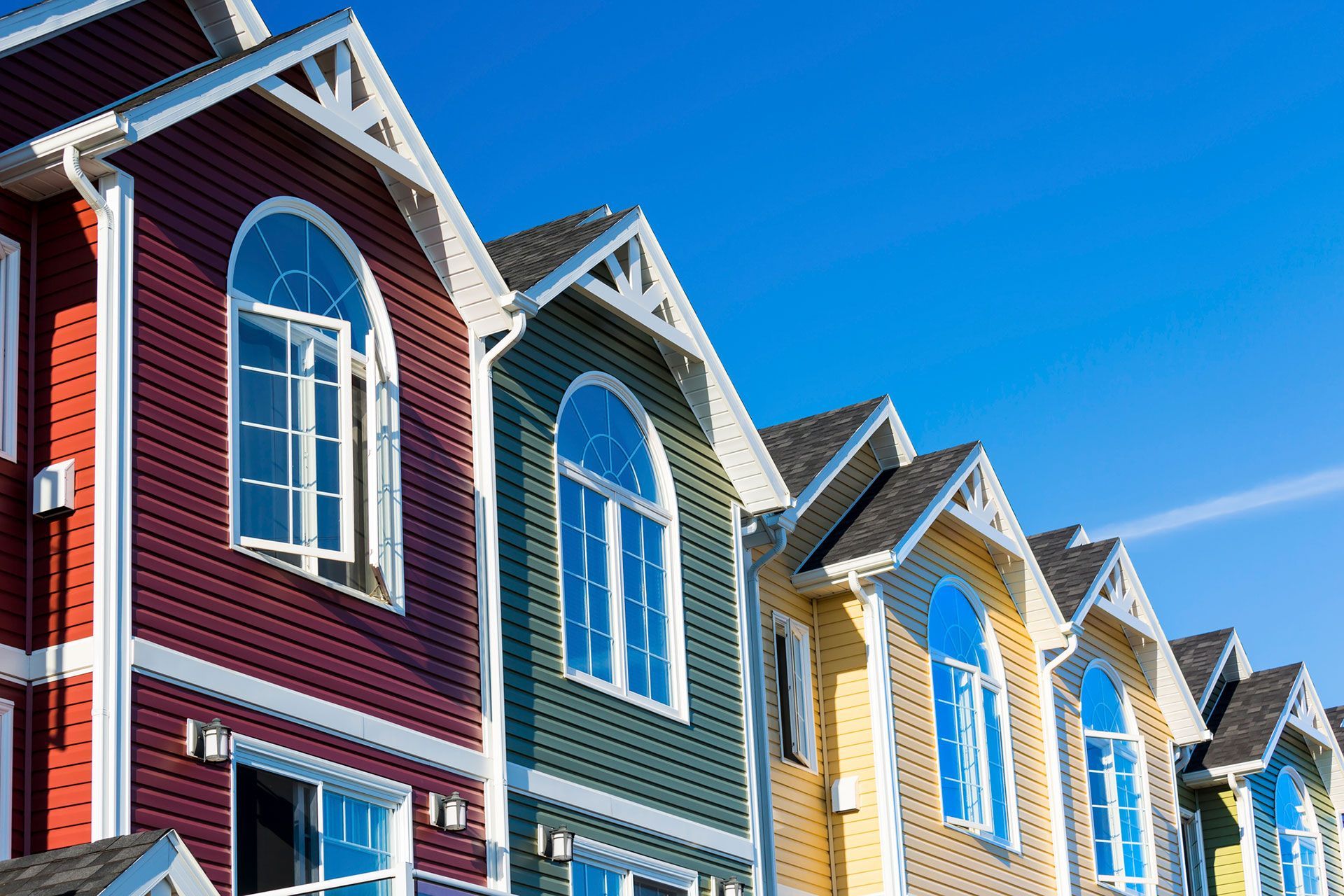 Colorful Houses — Baltimore, MD — RJ GRIMES Roofing. Siding. Windows