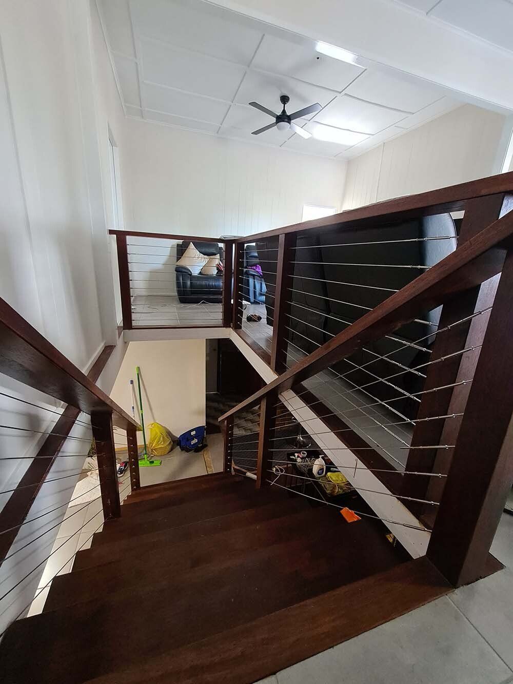 Newly Painted Wooden Stairs — Licensed Builders in Rockhampton, QLD