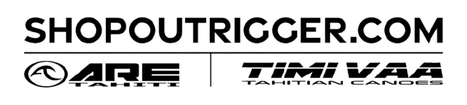 Shopoutrigger.com website logo with the brand names ARE Tahiti and Timi Vaa.