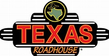 Texas Roadhouse logo: red text on a black background, with a cowboy hat and Texas shape at the top.