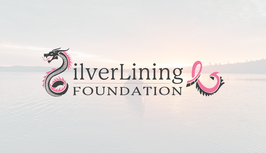A logo for the silverlining foundation with a dragon on it