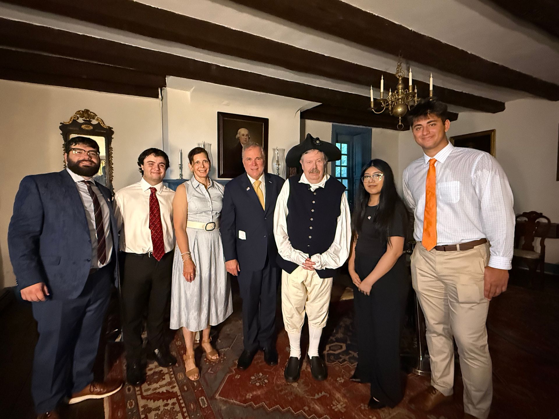 Class of 2026 RCBA VLP Justice Louis Sangiorgio Supreme Court Law Interns with
 President Charles DeStefano and RCBA VLP Exec Director MaryLee Montalvo
