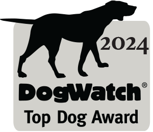 A logo for the dogwatch top dog award