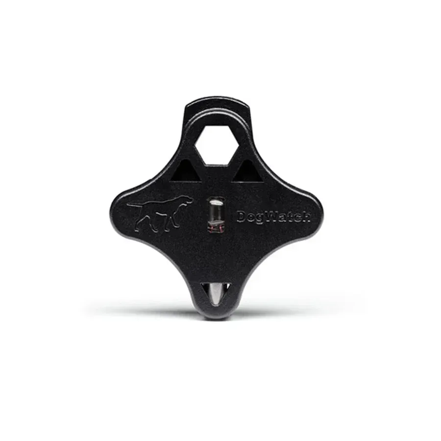 A black item with the word dog on it