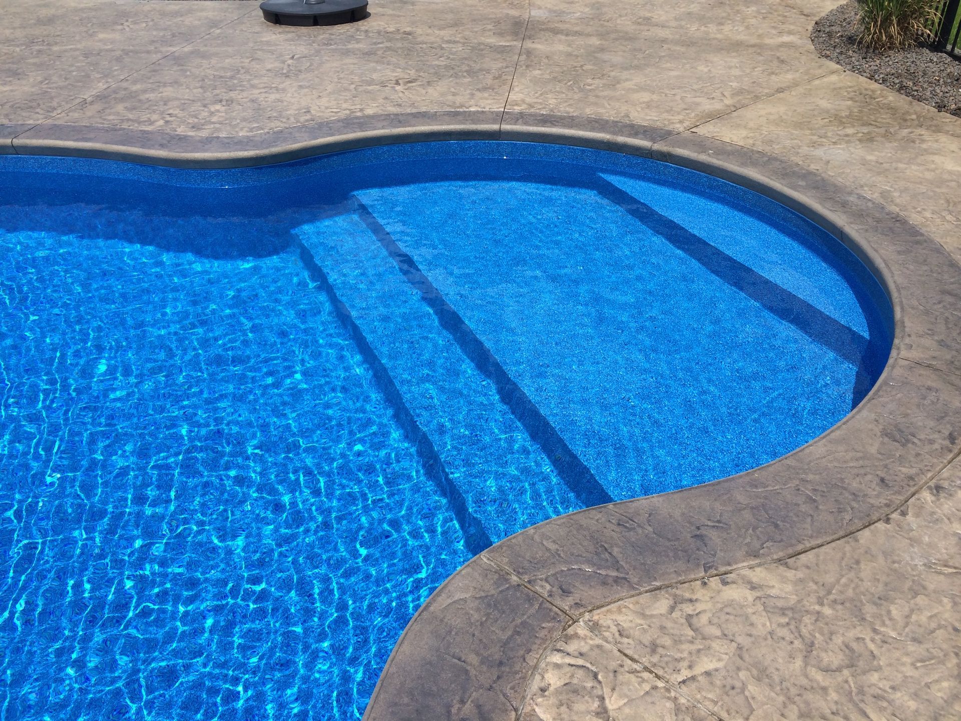 Outdoor In-ground pool steps