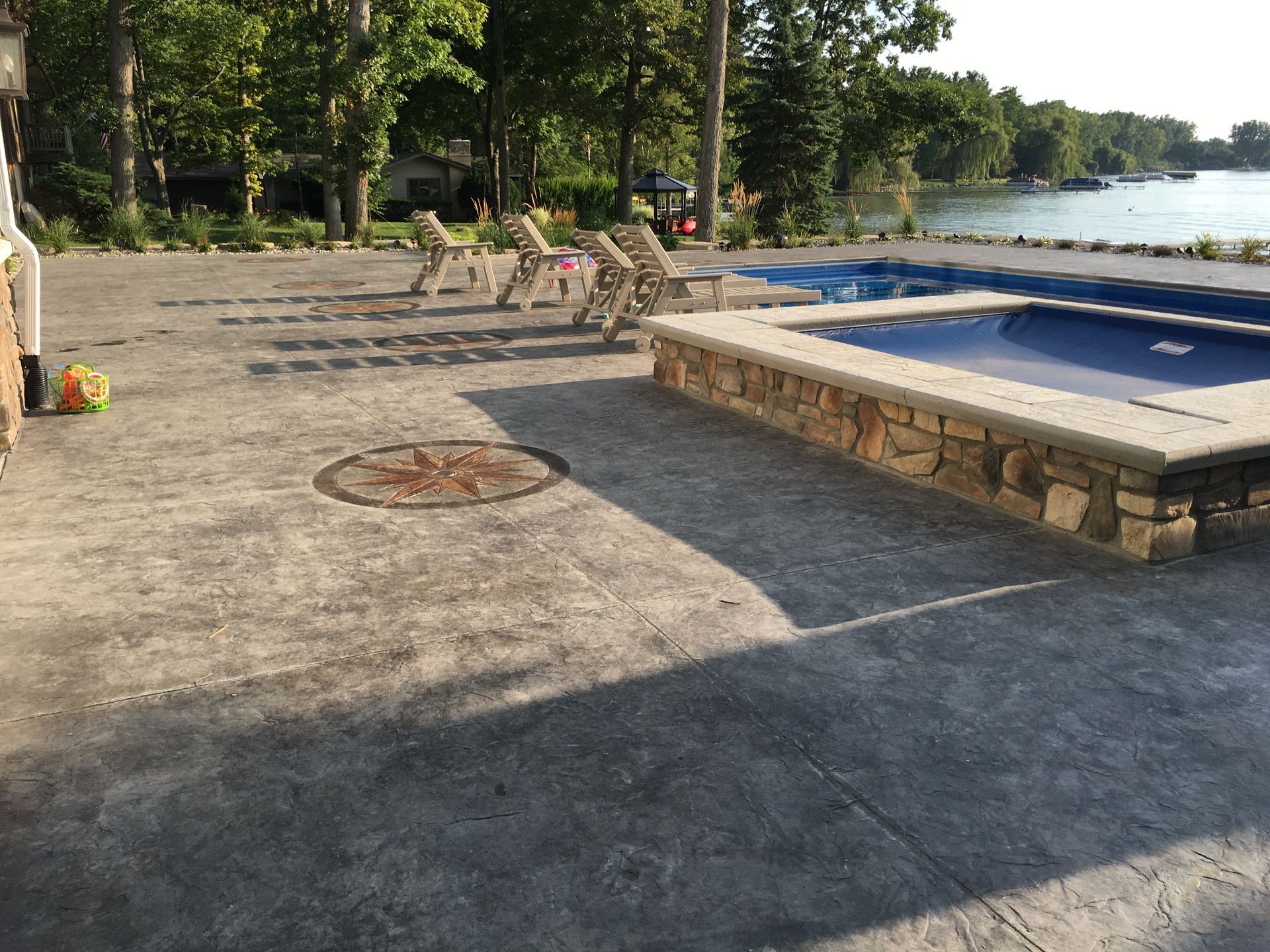 Outdoor In-ground pool with patio