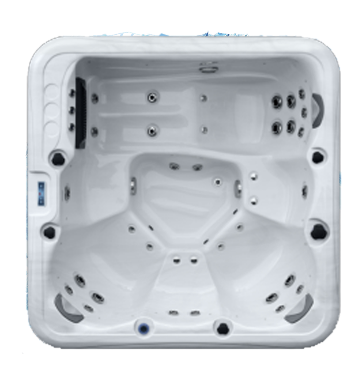 Top-down View of a White Hot Tub — Sun Cool Pools & Spas in Maryborough, QLD