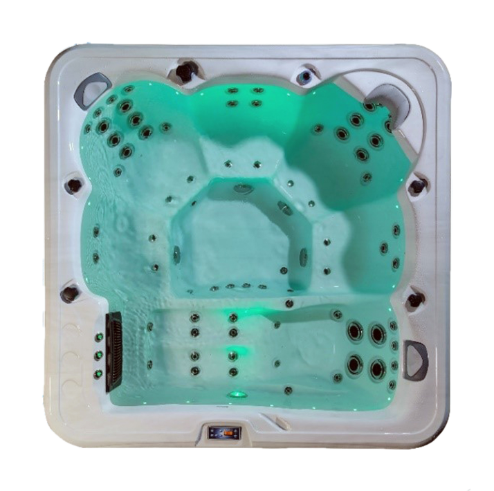 Teal Plastic Part With Many Holes and Screws Inside a Clear Square Housing — Sun Cool Pools & Spas in Maryborough, QLD