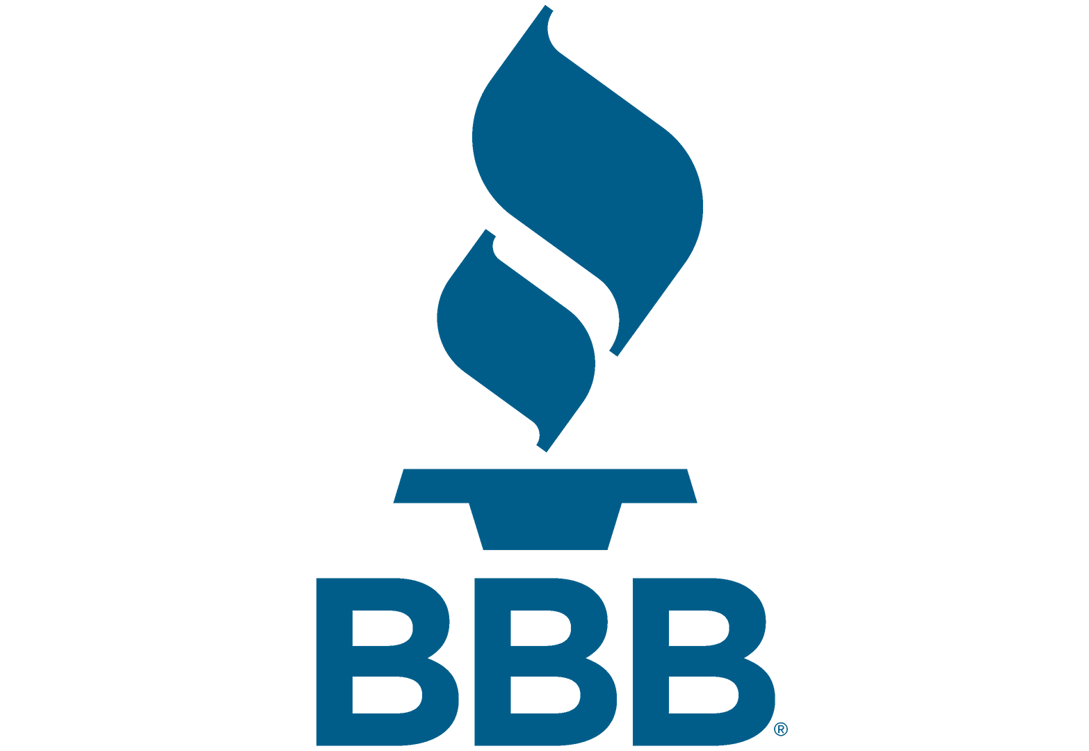 A blue background with the bbb logo on it