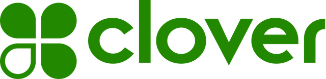 Green Clover logo with a four-leaf clover icon and the word “clover” in lowercase green text