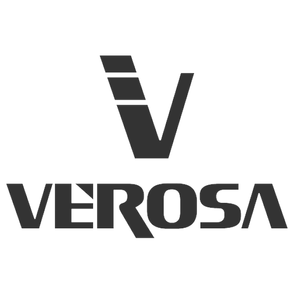 VEROSA logo with a stylized black V above the word VEROSA on a white background