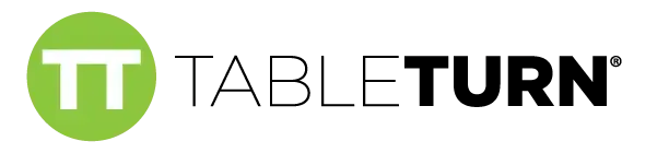 TableTurn logo with green circle and white “TT” beside gray and black text