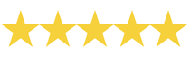 Five gold stars in a row.