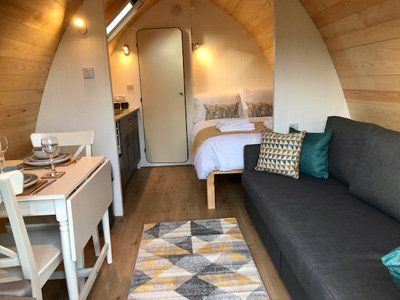 Dark Skies Mega Pod Internal View at Queensland Holiday Park