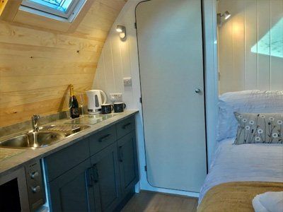 Dark Skies Mega Pod Kichenette at Queensland Holiday Park