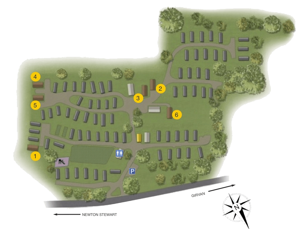 Queensland Park layout Map showing the layout of Queensland Holiday Park