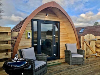 The Sun Rise Mega Pod outside view at Queensland Holiday Park