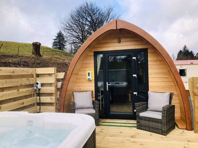 The Sun Rise Mega Pod external view at Queensland Holiday Park
