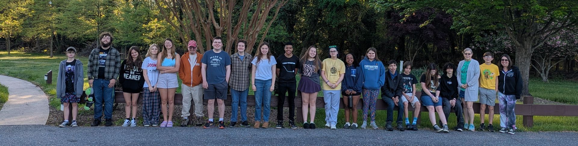 Hollywood United Methodist youth and their leaders posing for a photo at West River