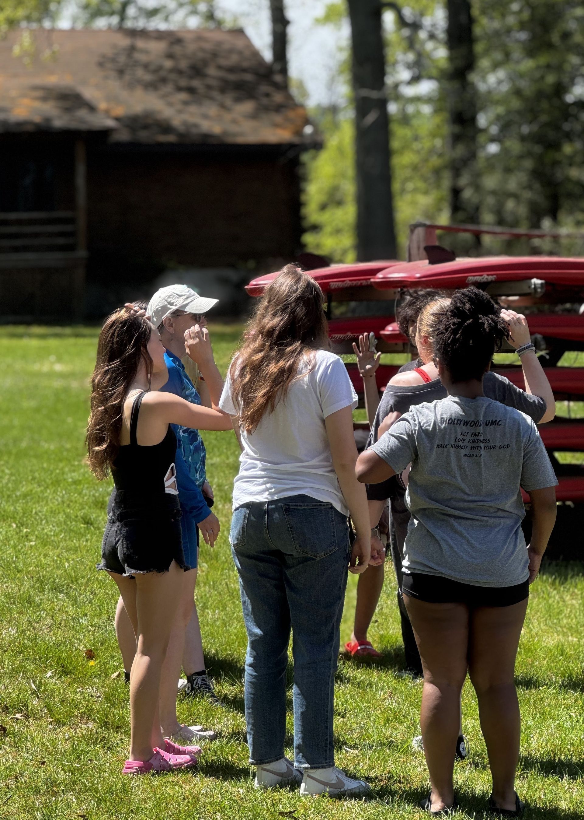 Youth preparing to go kayaking