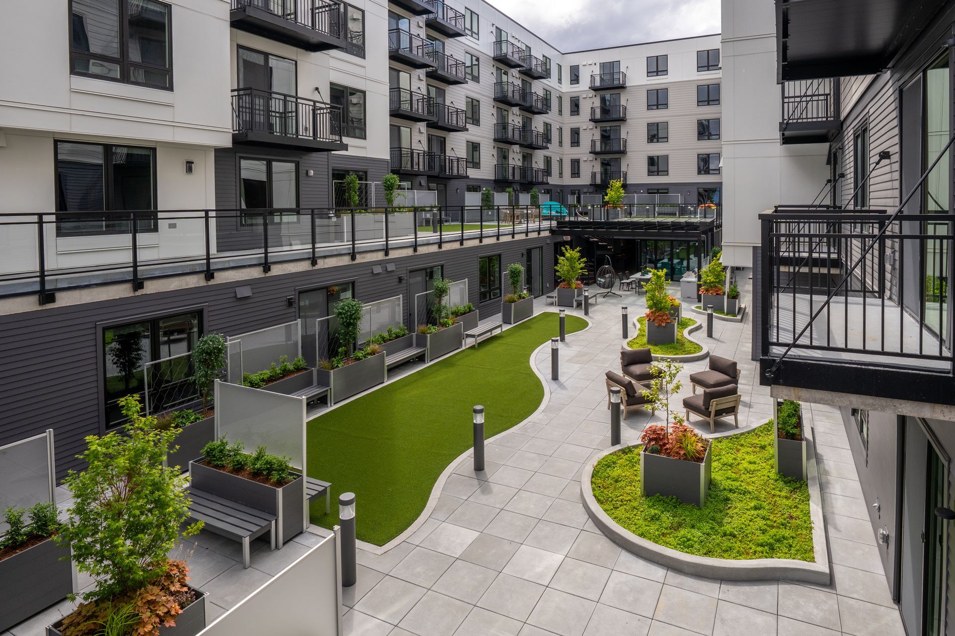 exterior walkway of community