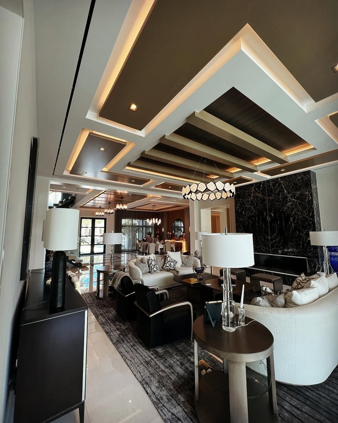 Custom coffered ceiling and millwork detail — Carit Creations, West Palm Beach