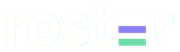 Logo with white text and two rounded horizontal bars, purple above green, on a white background