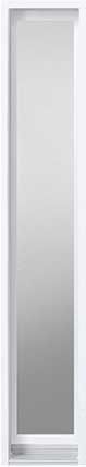 A white mirror with a white frame on a white background.