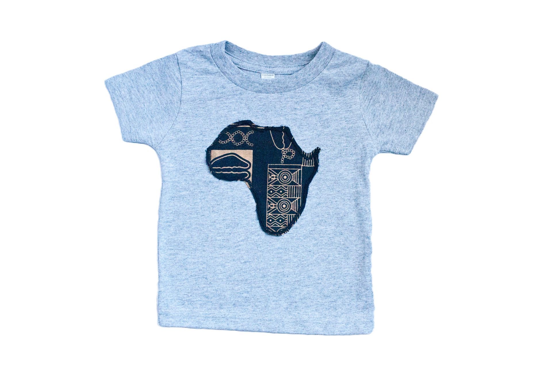 Unisex Grey with Black/ Metallic Gold Africa T-Shirt