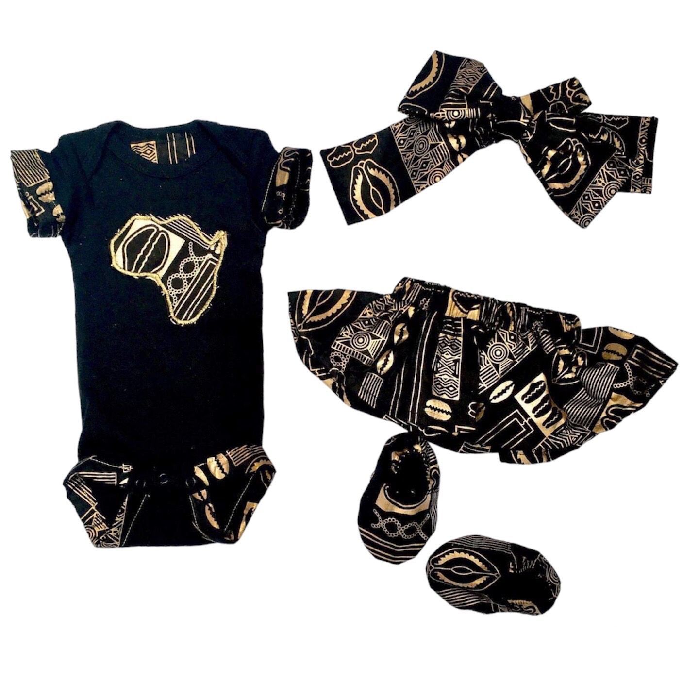 LIMITED Edition Metallic Gold + Black African