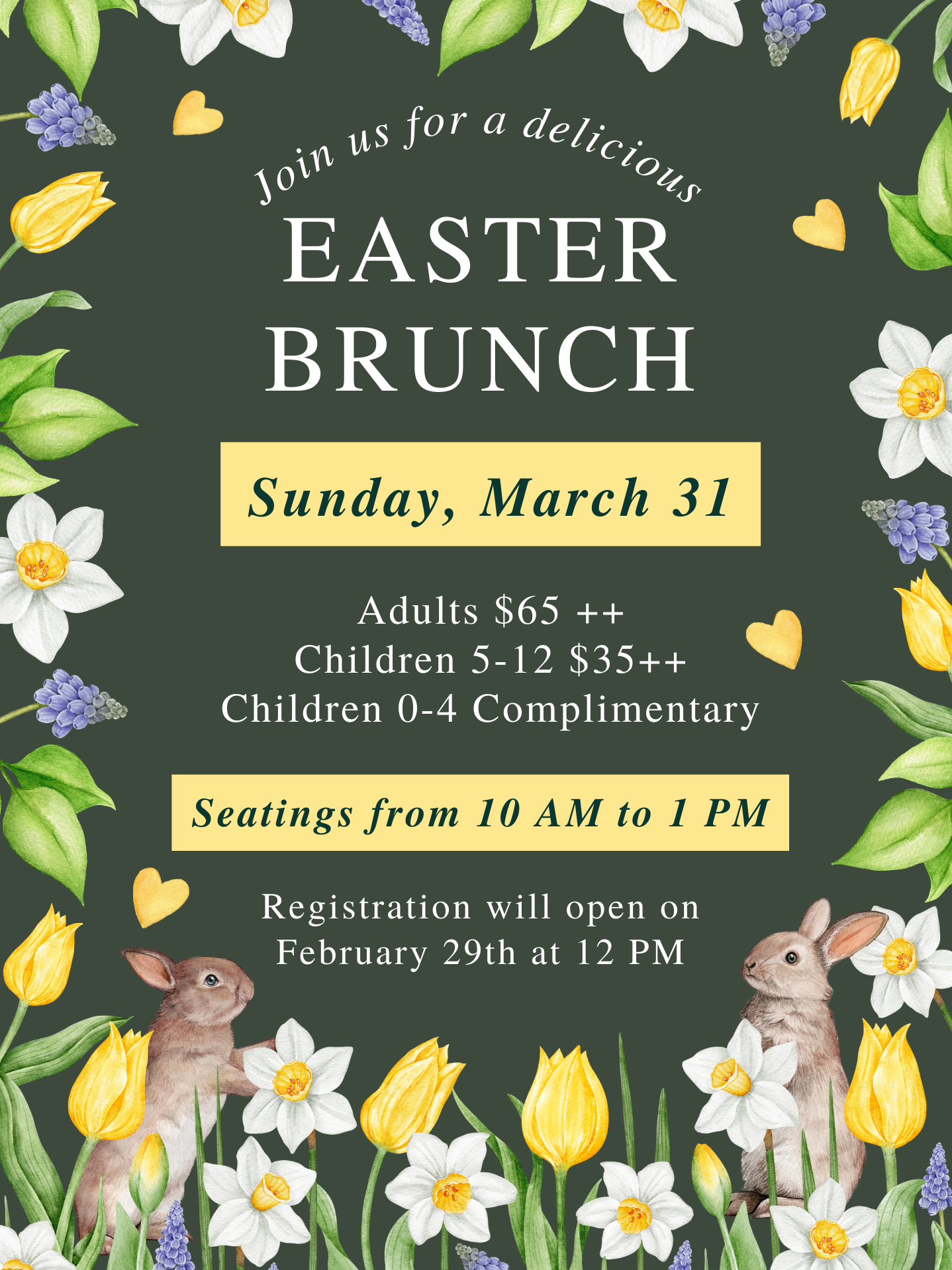 Country Club of the South Easter Brunch Flyer Ad