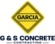 Garc&iacute;a logo above G & S Concrete Contracting text in black on white background