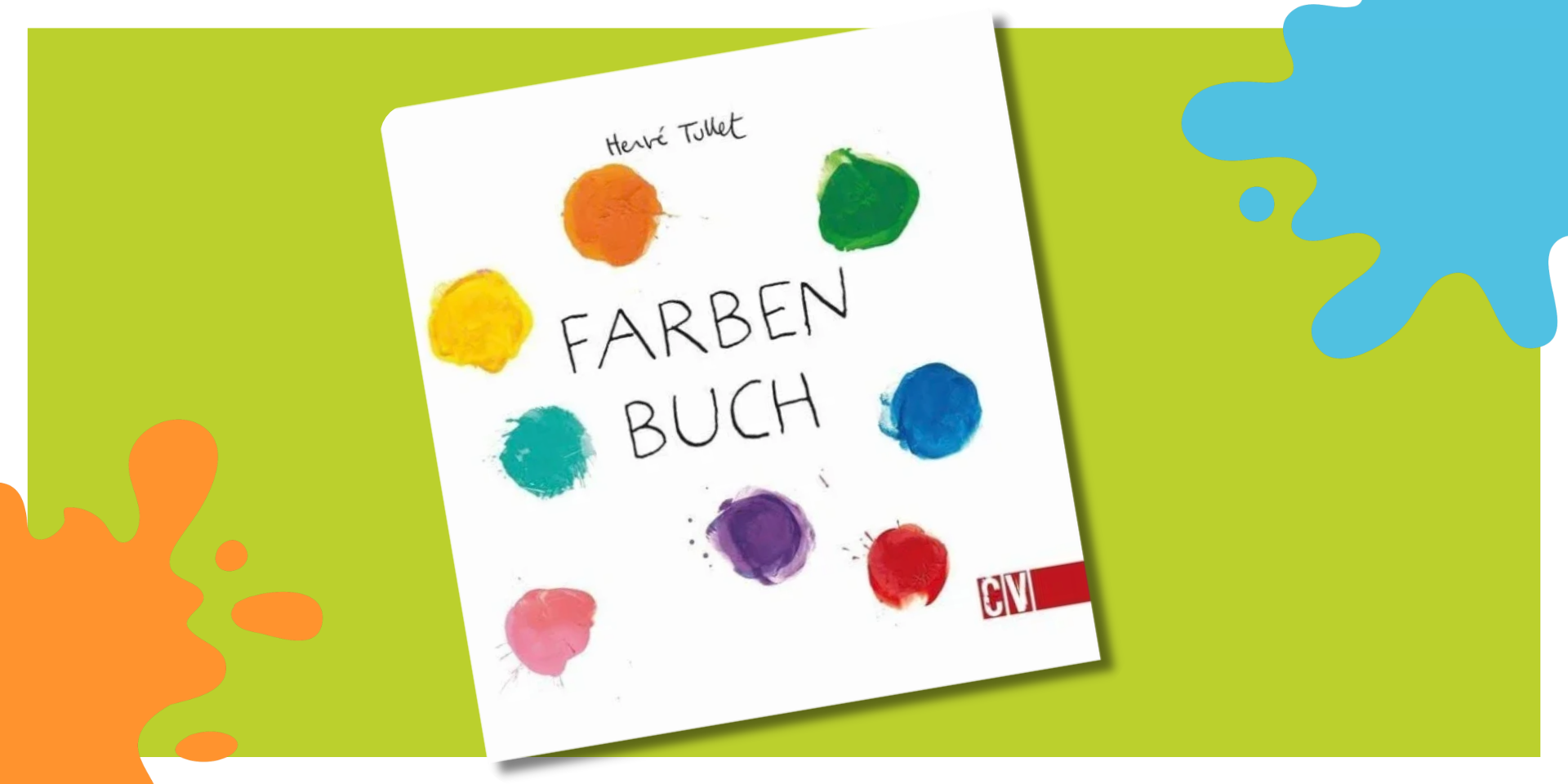 Kinder dürfen mit dem Finger auf Farbkleckse tippen, über Seiten streichen und das Buch bewegen