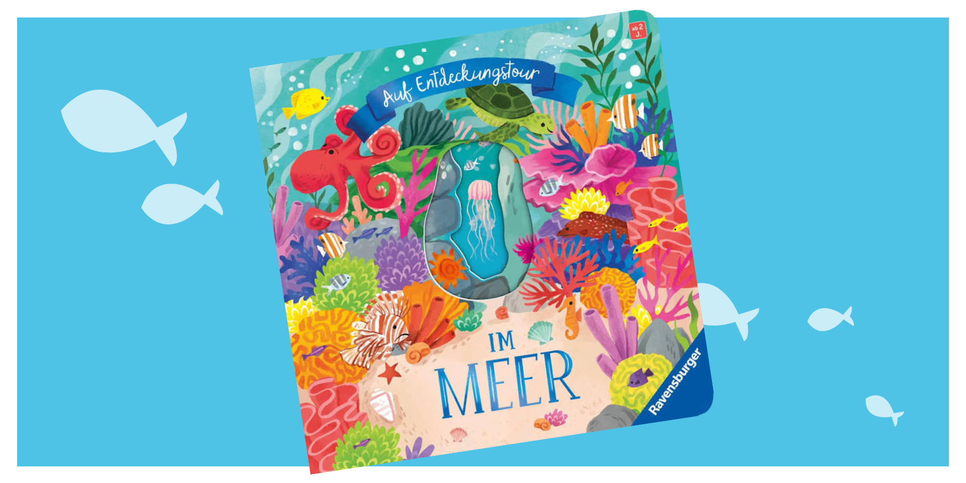 Kinderbuch mit liebevollen Illustrationen und pannenden Meerestieren für Krippenkinder