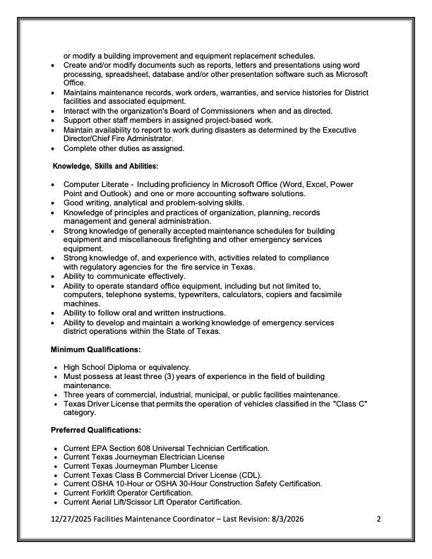 bullet-pointed career skills, activities, and certificate names on a white page