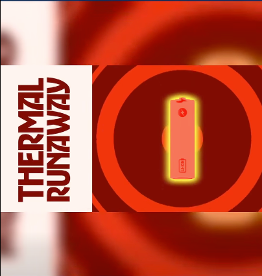 Thermal Runway promo graphic with a glowing device centered on red-orange concentric rings
