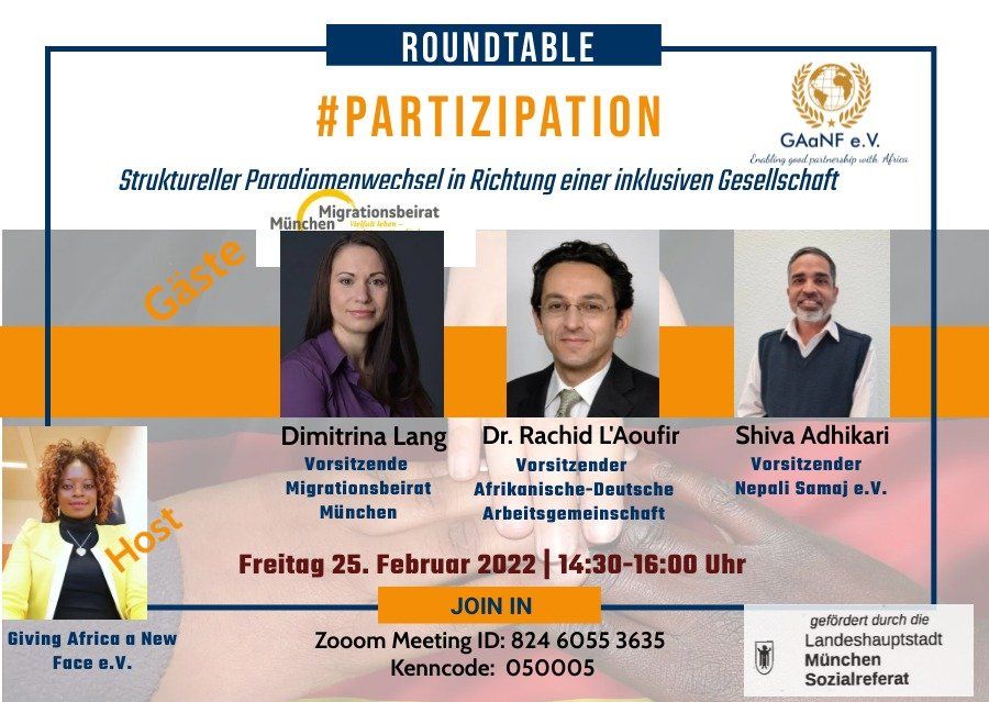 A poster for a roundtable on february 25th