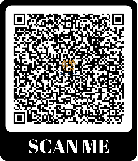 A black and white qr code with the words `` scan me '' on it.