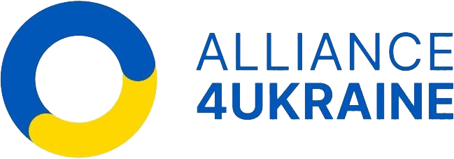 Ein blau-gelbes Logo für Alliance 4ukraine