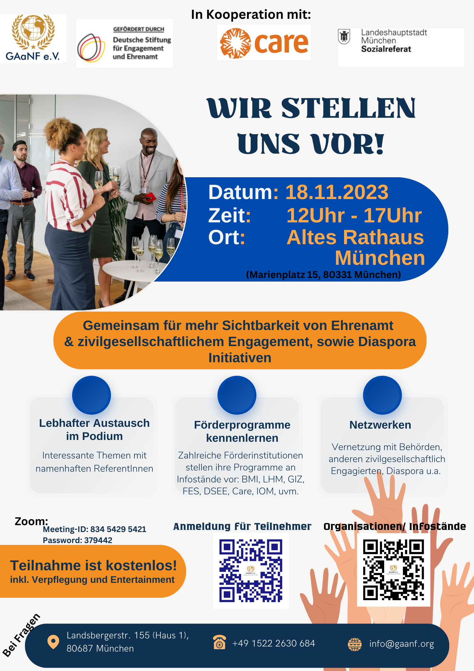 A poster for a event called wir stellen uns vor !