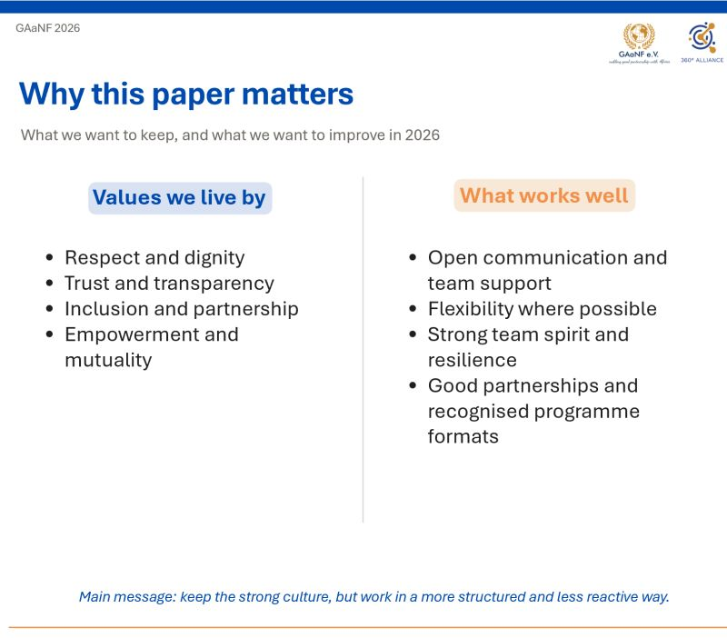 Presentation slide titled “Why this paper matters” with blue and orange sections listing values and what works well.