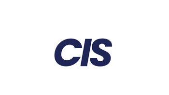 Blue CIS logo on a white background