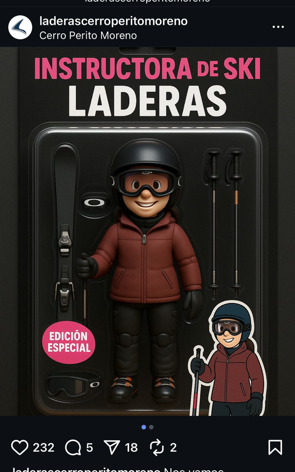 Una figura de una persona que sostiene esquís y bastones.
