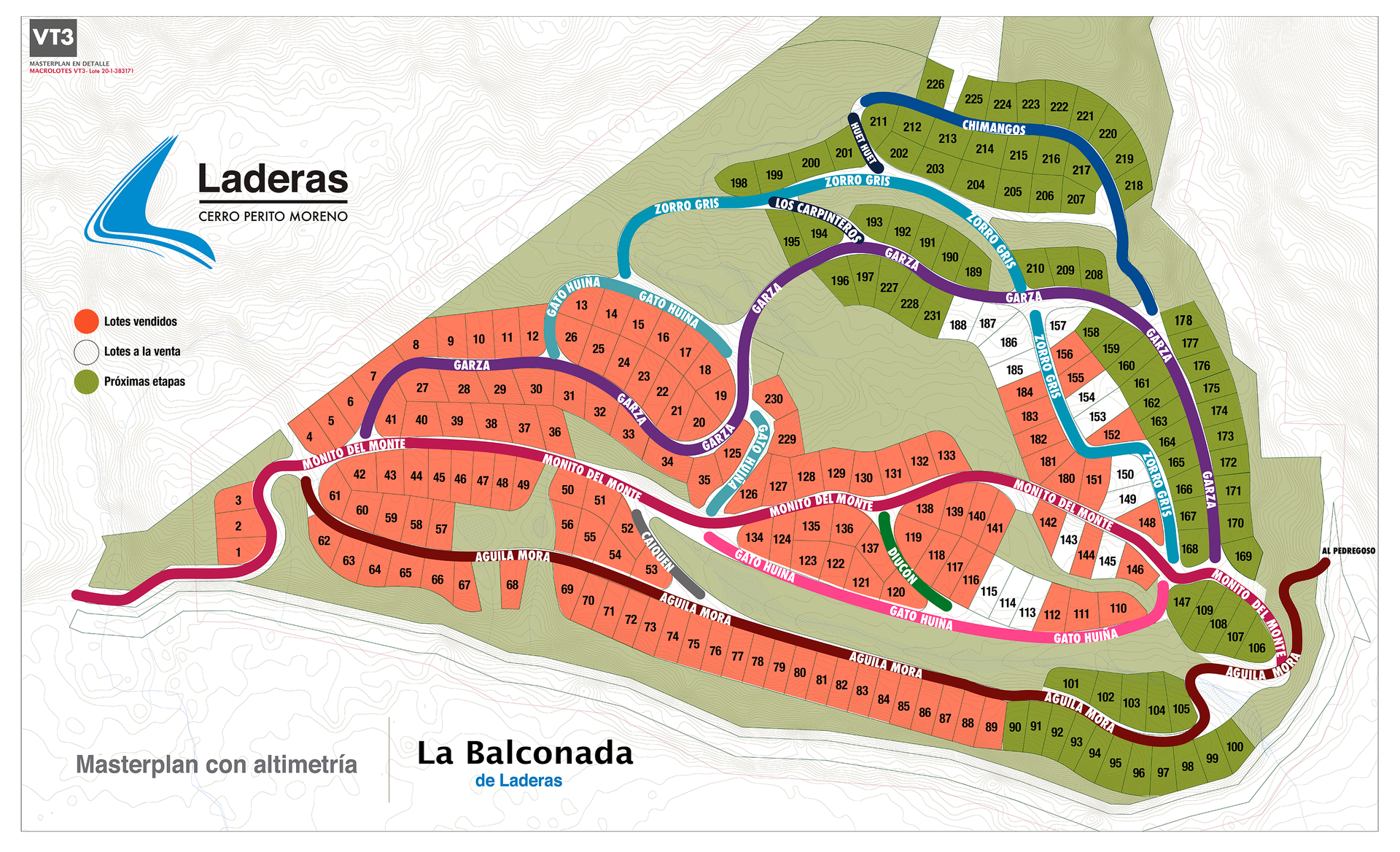 Mapa de la zona residencial 