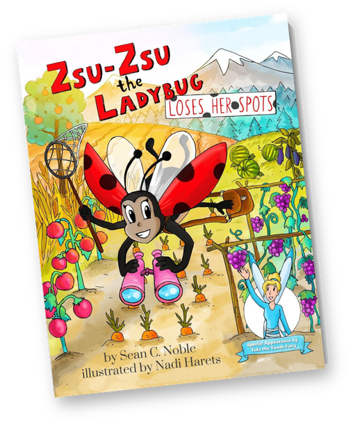 A book titled Zsu-Zsu the Ladybug Loses Her Spots